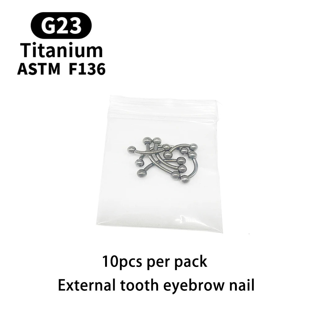 Wholesale 10PCS Eyebrow Piercing Jewelry Labret Lip Stud G23 Septum Piercing Nose Ring C rod Body Jewelry For Women 250805