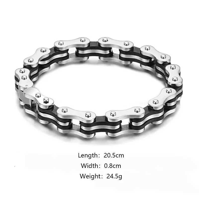 New Design Punk Stainless Steel Bracelet for Men Motorcycle Bike Bicycle Chain Jewelry Bangle Popular Style Friendship Gift W250807