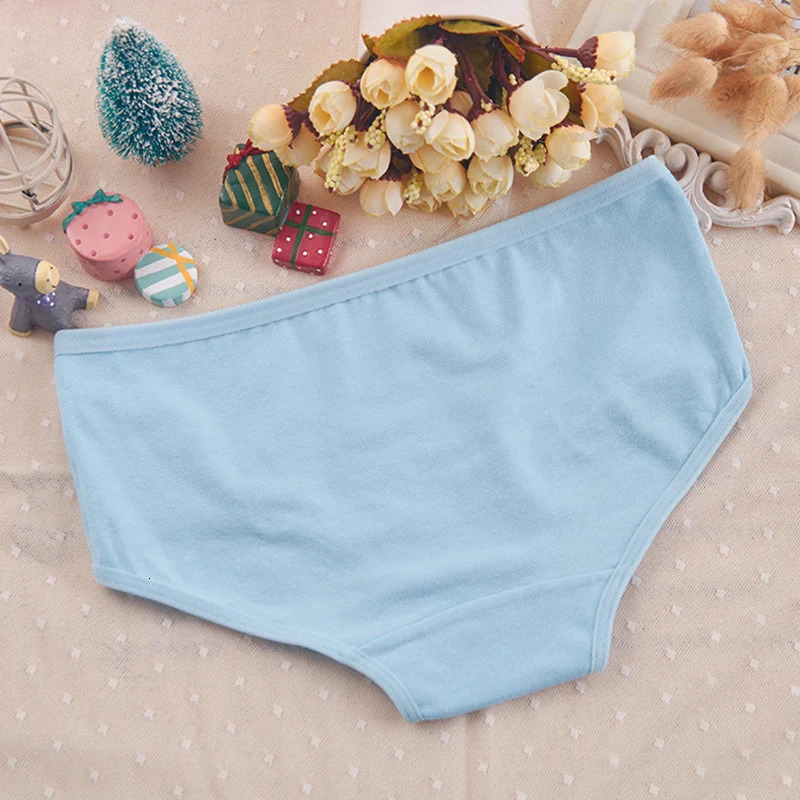 10Pcs Plus Size Underwear Womens Panties Cotton Breathable Briefs Girls Middle Waist Seamless Sexy Lingerie Female Underpants 250807