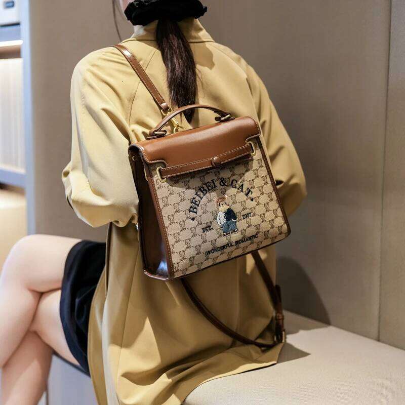 Beibao New Single Crossbody Large Capacity Retro Women S Handbag Casual Versatile Double Shoulder Canvas Bag
