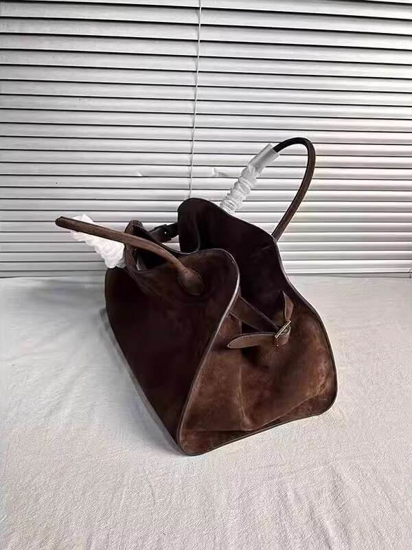 Suede light niche high end new soft leather capacity commuter shoulder tote large bag for women