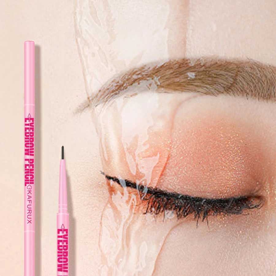 1pcs Ultra-fine Double-headed Rotatable Eyebrow Pen with Brush Eye Makeup Waterproof Wild Eyebrow Pencil Cosmetic Eyebrow Brush W250807