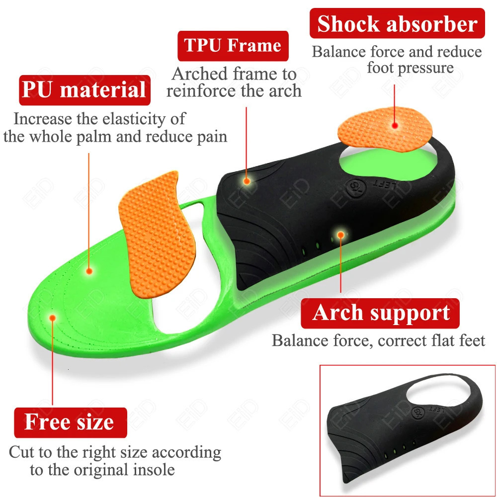 EiD Ortic Insole Arch Support XO Leg Flat Foot Health Shoe Sole Pad insoles for Shoes insert padded Orthopedic insoles 250805