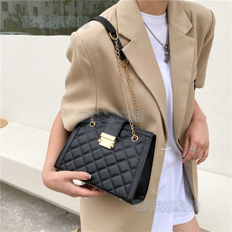 Summer Leisure Bag 2021 New Fashion Armpit Shoulder Bag Texture Chain Womens Bag Simple Handbag H250806