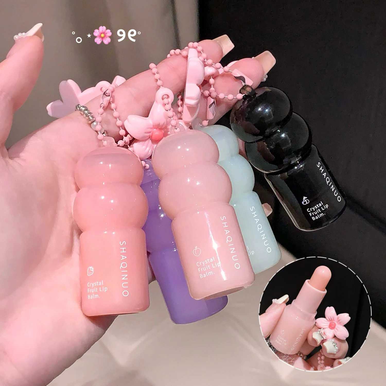 Crystal Fruit Moisturizing Lip Balm Transparent Jelly Mirror Lip Mask Stick Clear Plumping Change Color Lipstick Korean Lip CareXJ250807