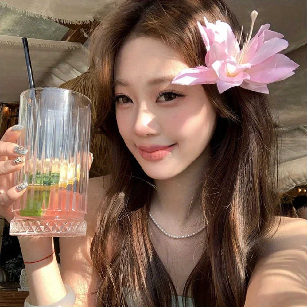 2/4/6 pcs Hawaiian Flower Hair Clips for Women Artificial Floral Hibiscus Lily Barrettes Hairpins Accessories Vacation Beach Gift U250807