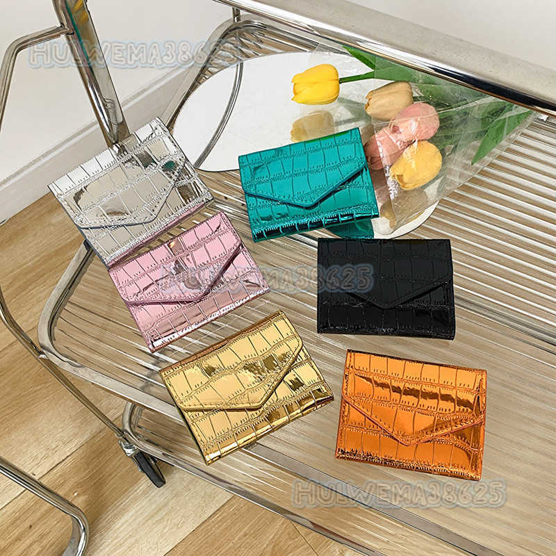 Fashion Pattern Wallet 2024 New Women Mini Multi-card Slot Short Clutch Laser Card Holder H250806