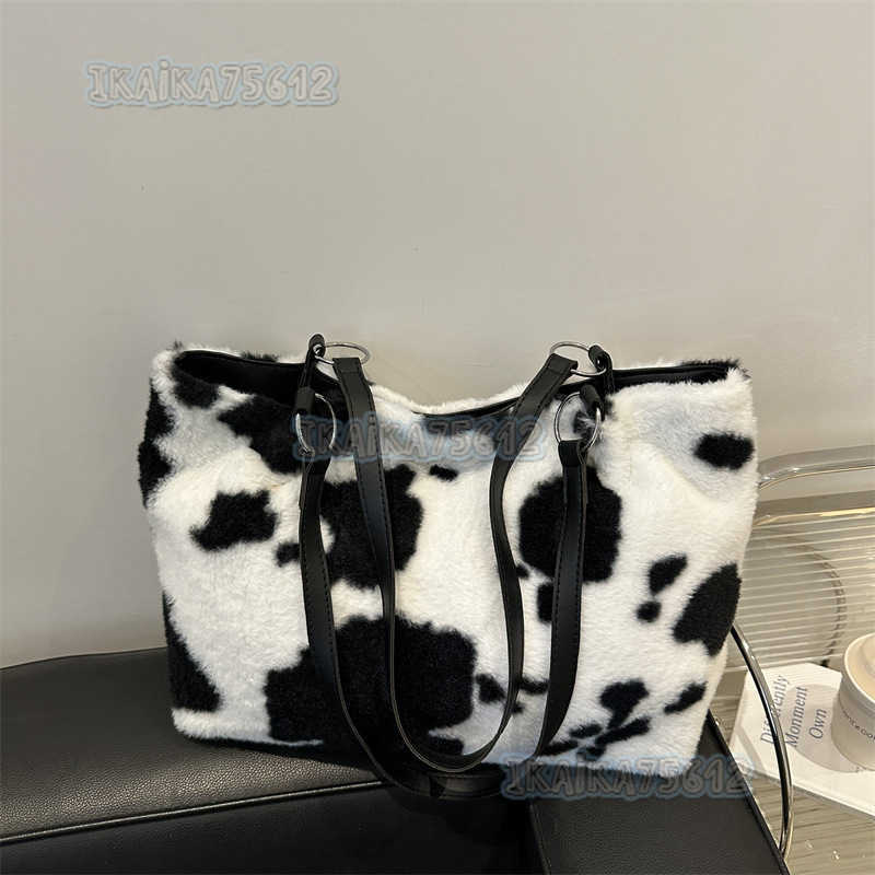 Personalized Large Capacity Furry Bag Trendy Fall Winter 2024 New Style Trendy Single Shoulder Tote Bag H250806