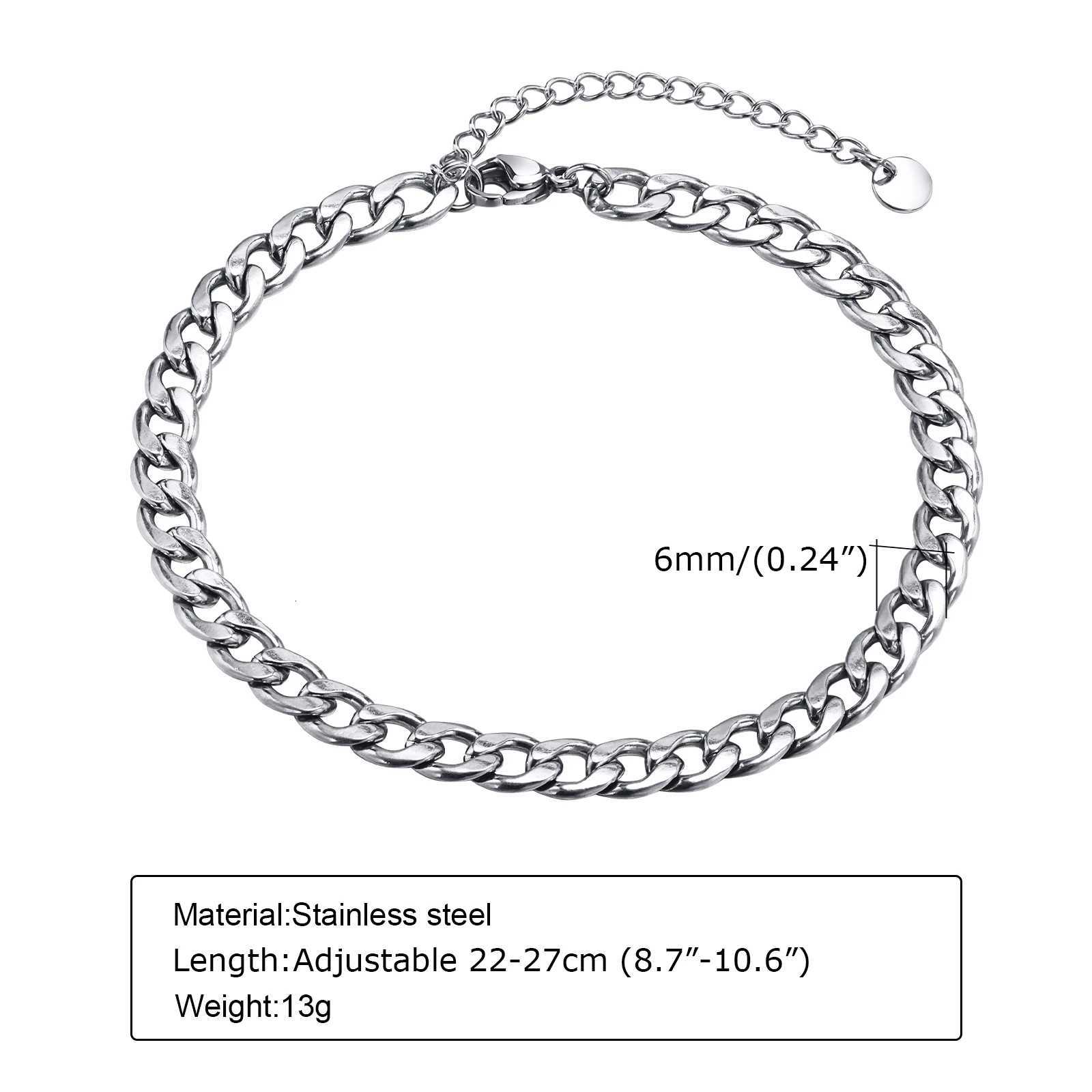 Waterproof Stainless Steel Cuban Wheat Chain Anklet s for Men Summer Holiday Beach Foot Gifts JewelryLength Adjustable Y250805