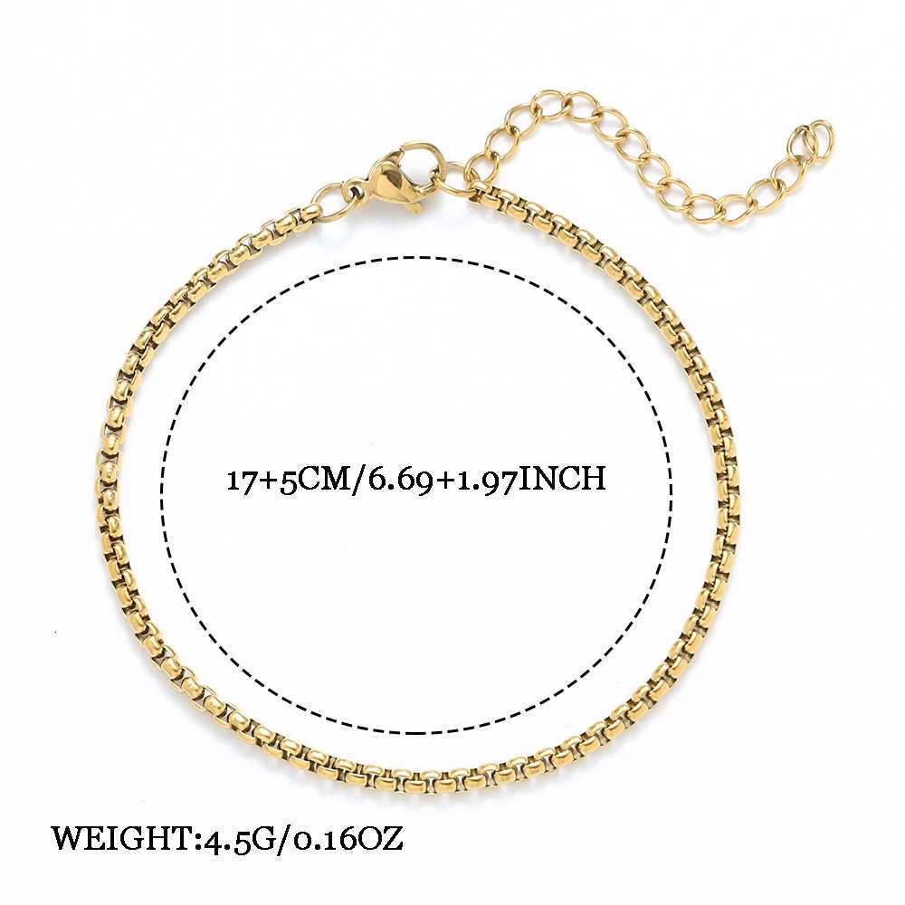 12pcs Fashion Stainless Steel Womens Bracelet Excellent Value Combination Gold Color Chain Bracelet Surprise Jewelry Gift W250807