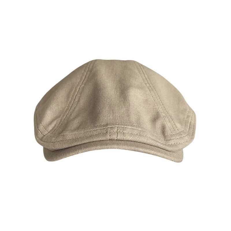 Spring Summer Linen Newsboy C New White Gray Yellow Breathable Beret Mens Women Literary Retro Hat England Hats Male Hats 47 XJ250807