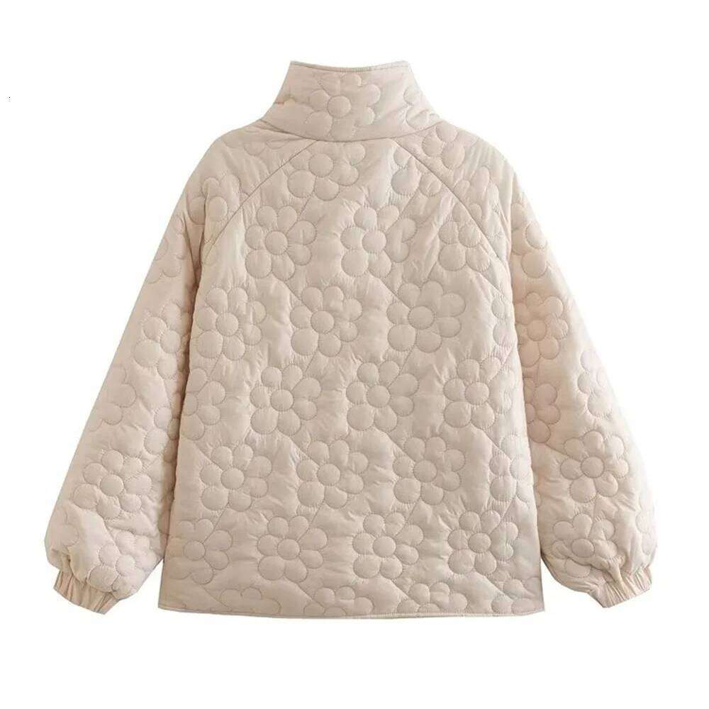 Designer Clothing 2025 UNIZERA Stand Up Collar Loose Single Breasted Quilted Cotton Winter, New Solid Color Long Sleeved Jacket For Women