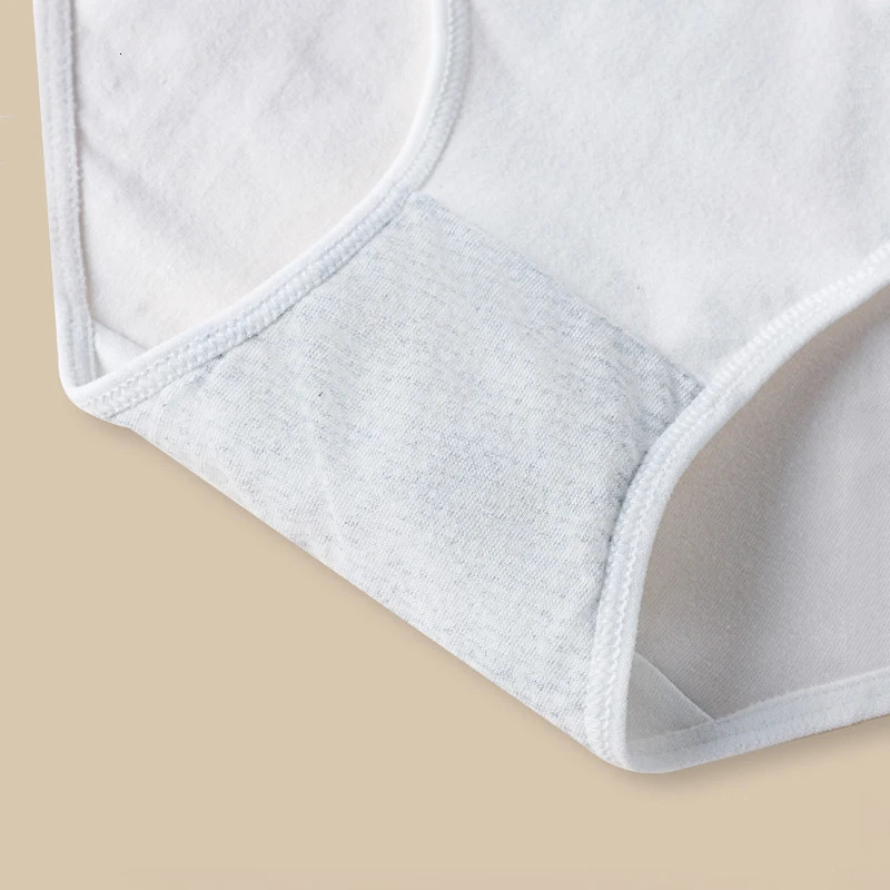 7PC Disposable Panties White Briefs Breathable Cotton Underwear Soft Cute Girls Pantys Solid Underpants Female Lingerie 250807