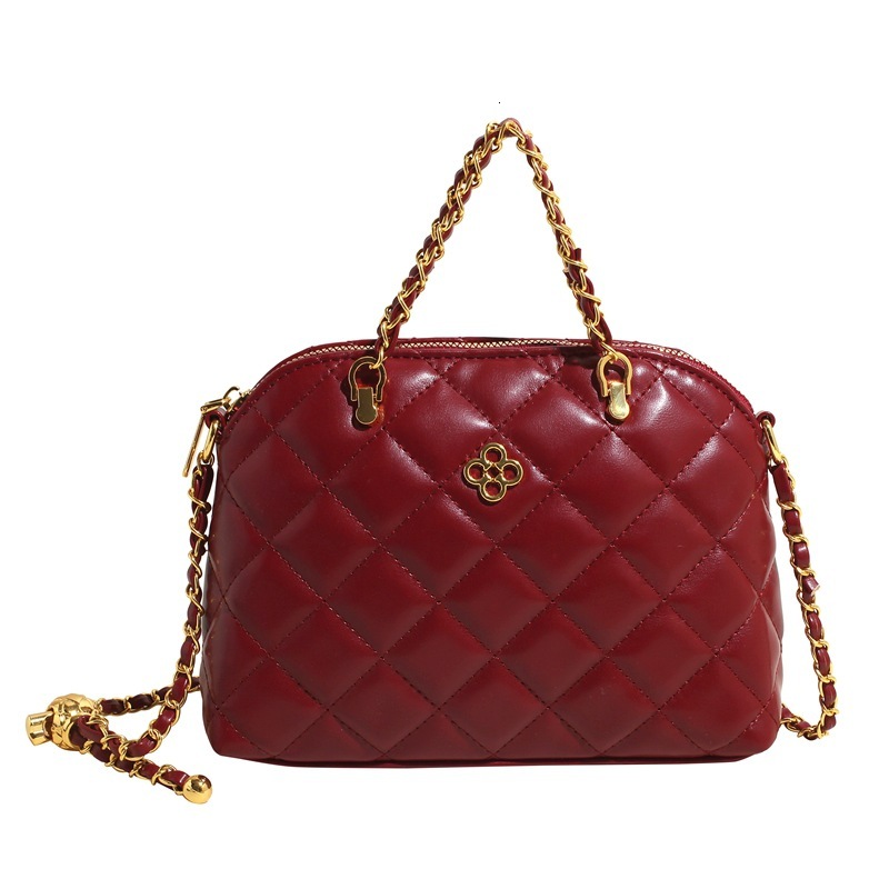Texture Designer Bag 2025 Spring Edition Diamond Chain Stylish Luxury Bag Fashion Versatile Single Shoulder Crossbody Women's Bag Light Luxury Sm