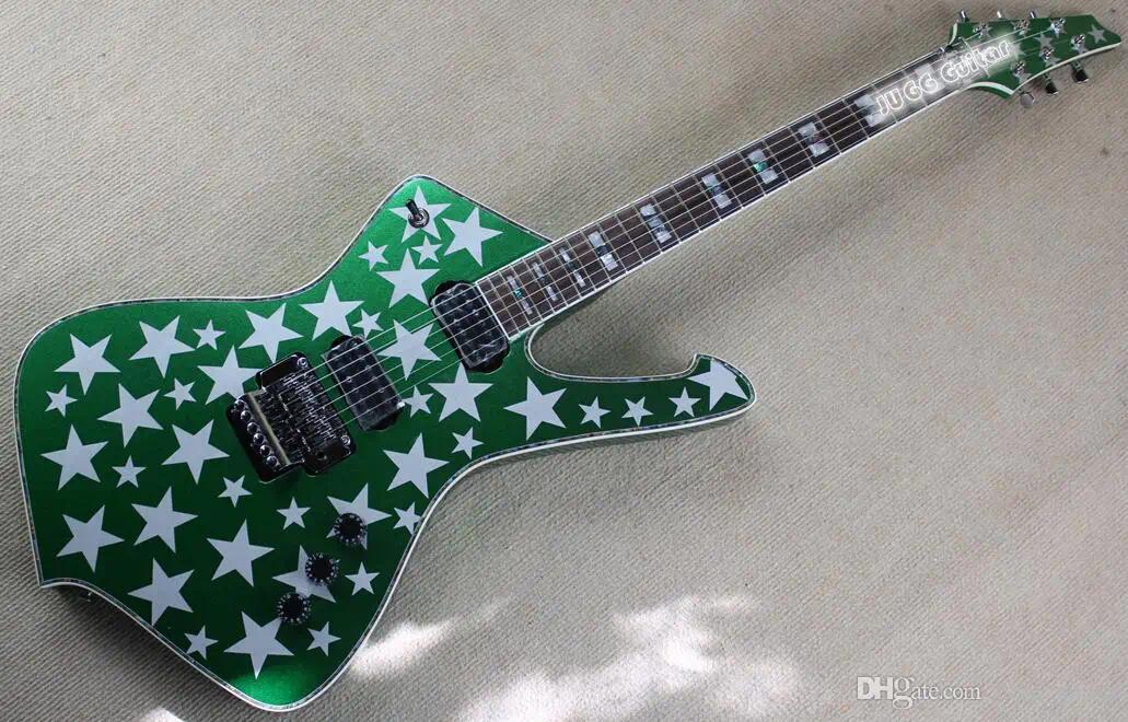 Custom Hutchins Brian Jones 1960s Vox PGW Teardrop Electric Guitar, Flame Maple Top, Sunburst, Bigsb Tailpiece, 3 Pickups