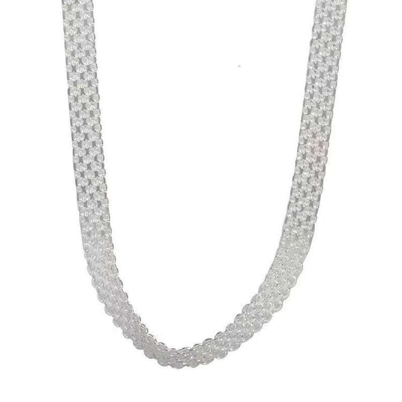 New Sterling Sier Necklace Simple Style Charming Woman Choker Birthday Party Gift Exquisite Jewelry