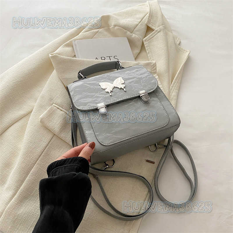 Fashion Style Butterfly Double Shoulder Small Bag for Women 2024 New Spring Summer Trendy Mini Backpack Travel Bag H250806