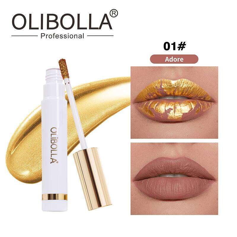2025 New Tear-off Gloss Lasting Moisturizing Base Color Non-stick Cup Dyed Glaze 4 Colors Charming Gold Lip Makeup X250807