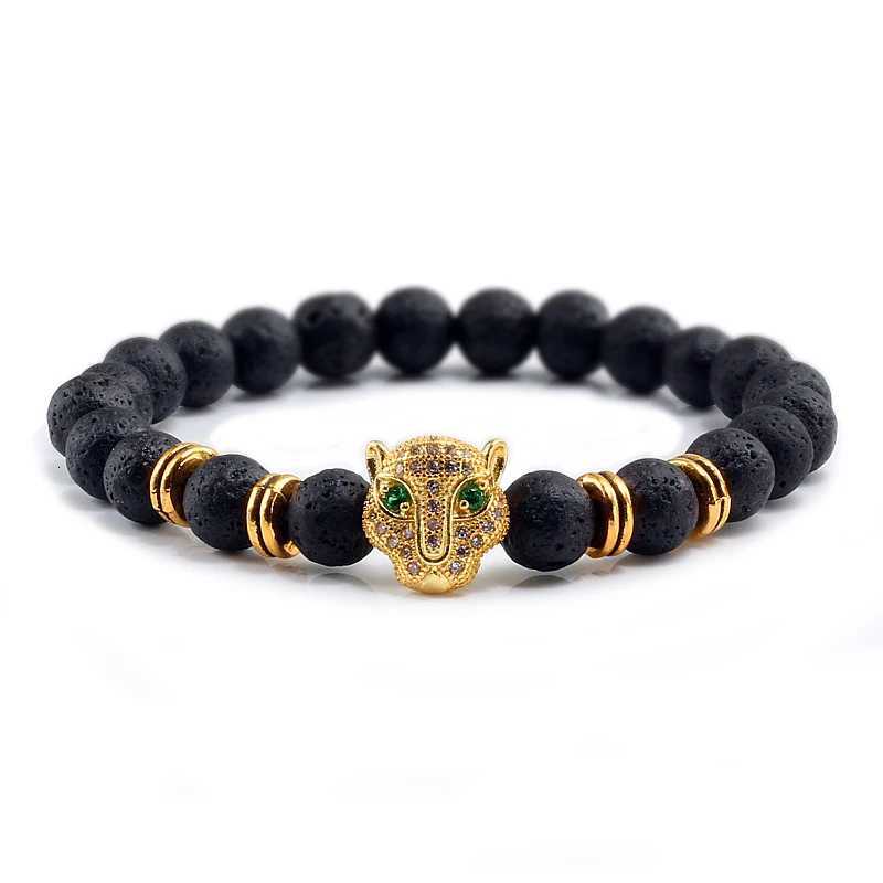 12 Style Bracelet Men Black Lava Healing Balance Beads Reiki Buddha Prayer Natural Stone Yoga Bracelet For Women Leopard Head W250807