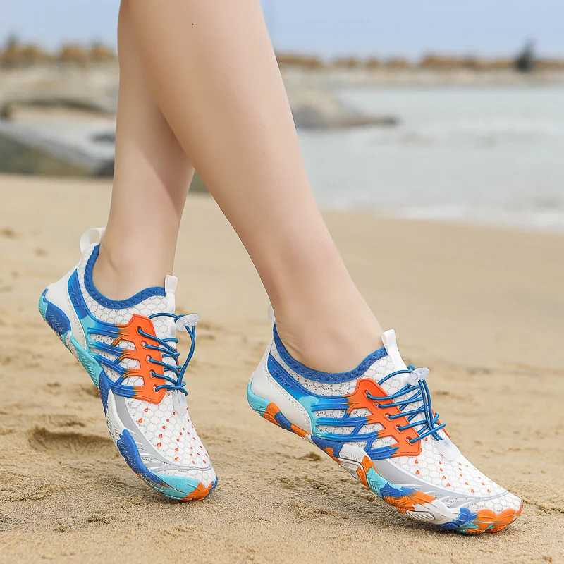 Summer Upstream Wading Shoes Five Fingers Beach Barefoot Colorful Sandals Men Women Pool Swimming Portable Aqua Sneakers Unisex 250730