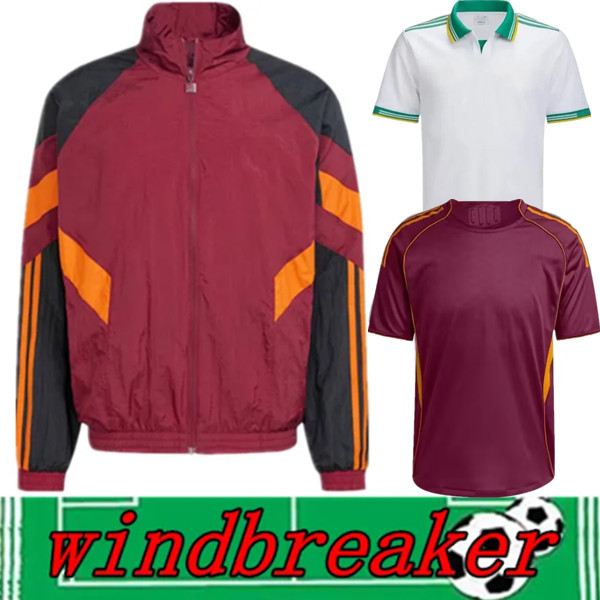 25 26 Special edition AS Training suit soccer tracksuits ABRAHAM 2025 2026 PAREDES DYBALA MANCINI ZALEWSKI EL SHAARAWY ROME tracksuit embroidery windbreaker Fan