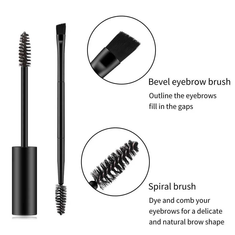 Liquid Eyebrow Tinting Cream with Dual Head Eyebrow Brush Wild Natural Long Lasting Styling Waterproof 5 Color Eyebrow Enhancers W250807
