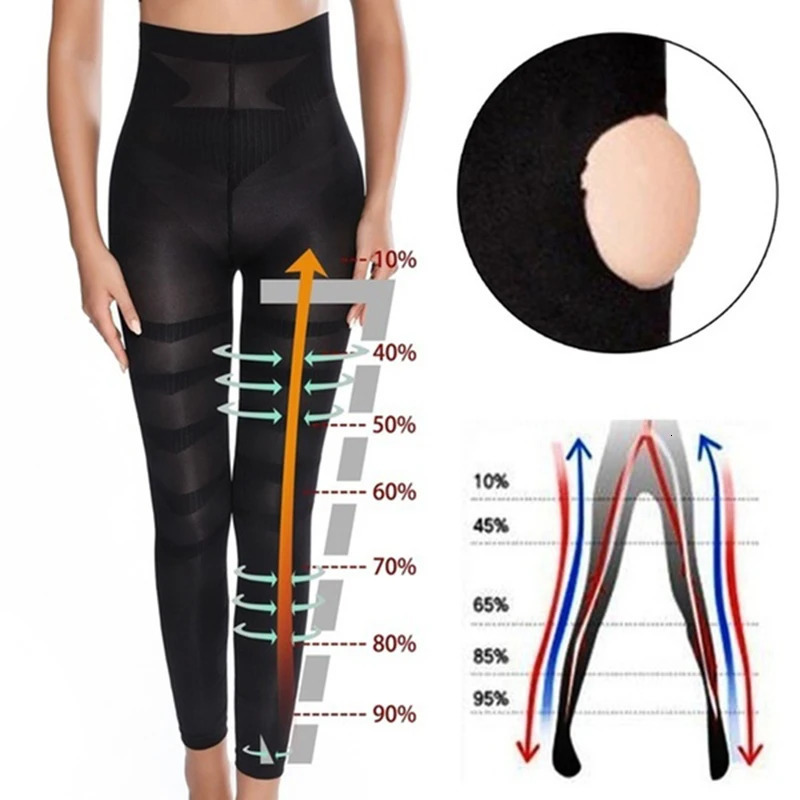 High Waist Shapewear Compression Leggings Leg Slimming Body Shaper Tummy Control Tights PAnties Thigh Slimmer 250805