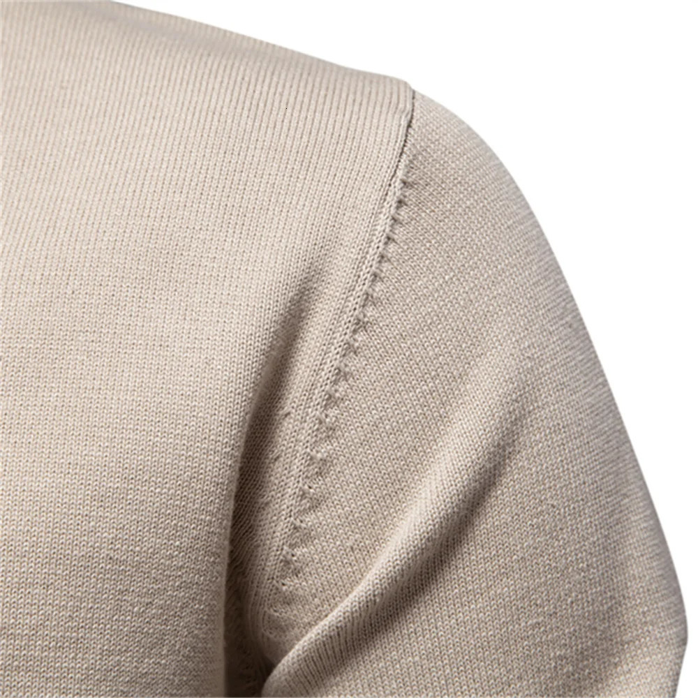 AIOPESON Mens V-neck Solid Cotton Pullover Sweaters Long Sleeve Casual Social Knitted Sweaters for Men 250804