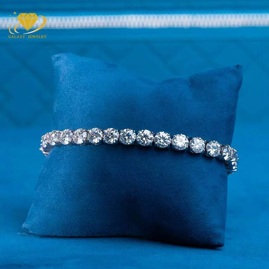 Fashion Jewelry Bracelets Bangles 3mm 4mm 5mm 6.5mm S925 D Color Vvs Diamond Tennis Chain Bracelet Moissanite Chain