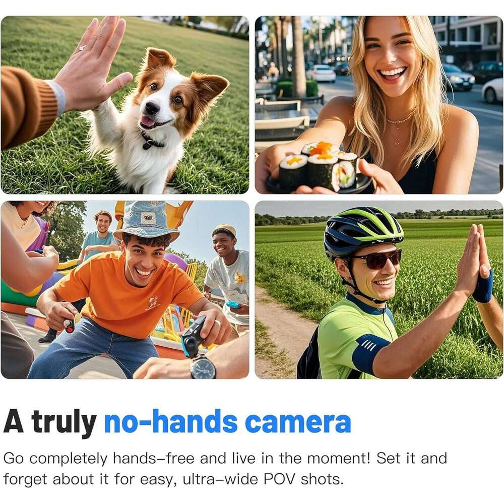 K GB UHD Mini Camera Wearable Action Cam Thumb Size Hands Free Recording Body Worn Premium Portable