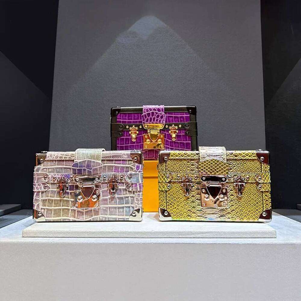 Designer Brand New High Quality Fashion Leather Serpentine Lock Box Crossbody Shoulder Bag Women Hot Sale