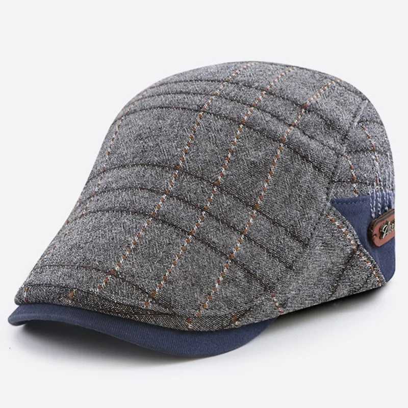 2024 Spring Summer and Autumn Adult Ivy C Dad Casual Newsboy Hat Men Cotton Flat Peak Painter Hats La Fashion Beret XJ250807