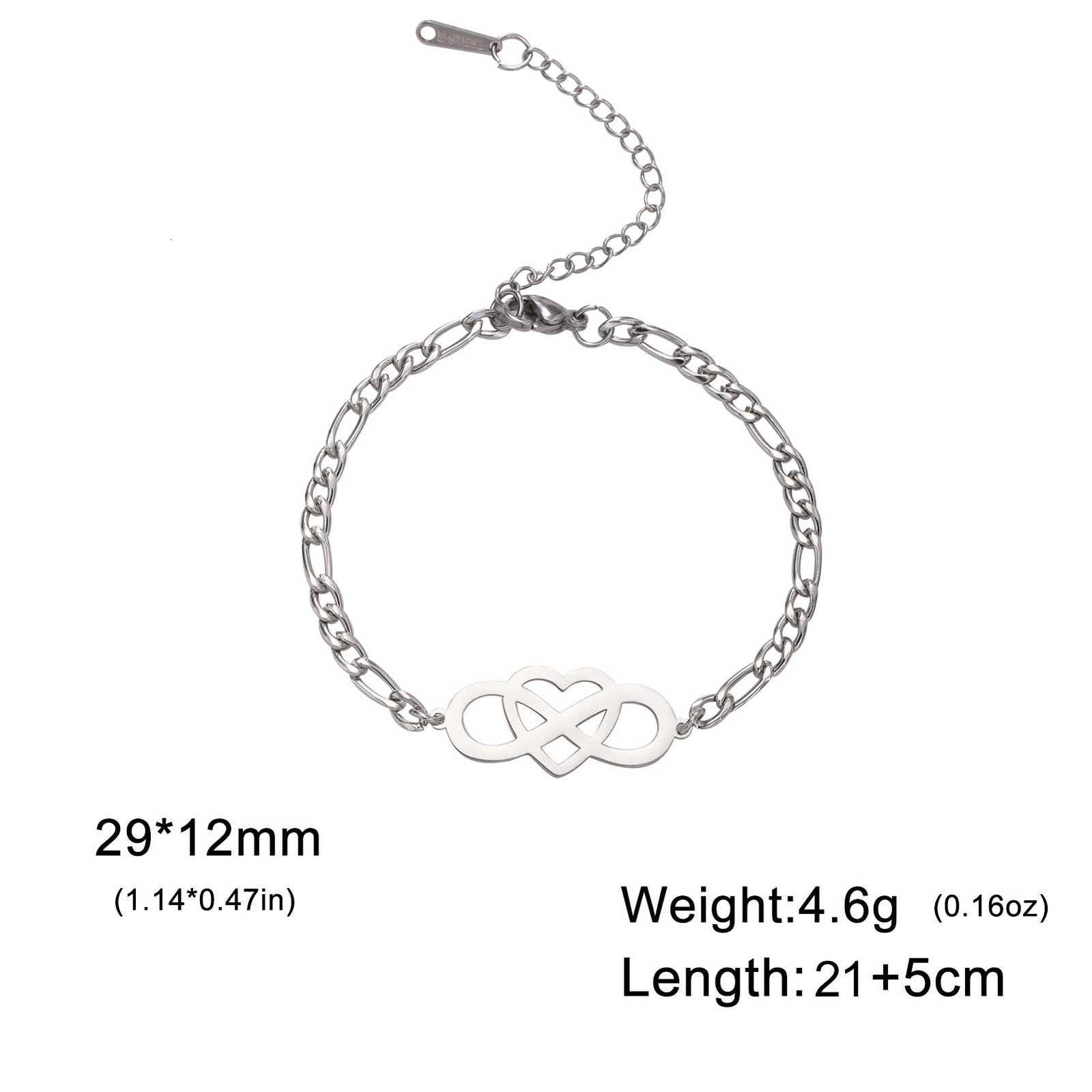 Kkjoy Stainless Steel Silver Color Infinity Anklet Endless Symbol Adjustable Feet Chain for Women Jewelry Gift For Girls Y250805