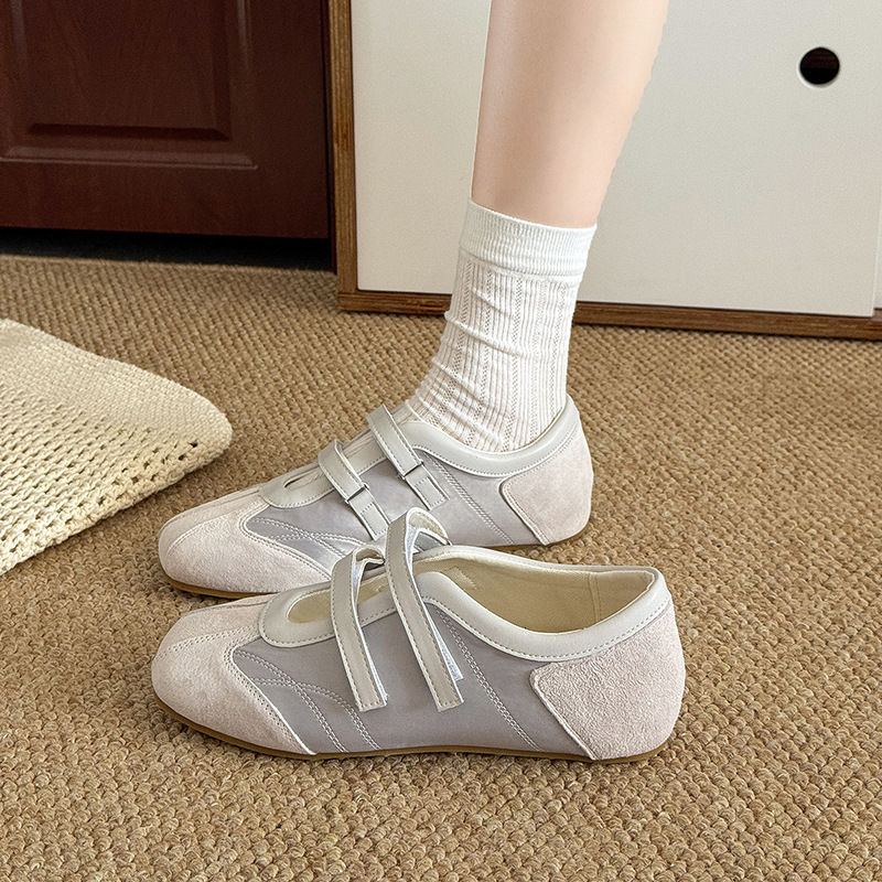 2025 New Women's Flat Shoes Ballet Dance Training Shoes Designer Round Head Single Shoes