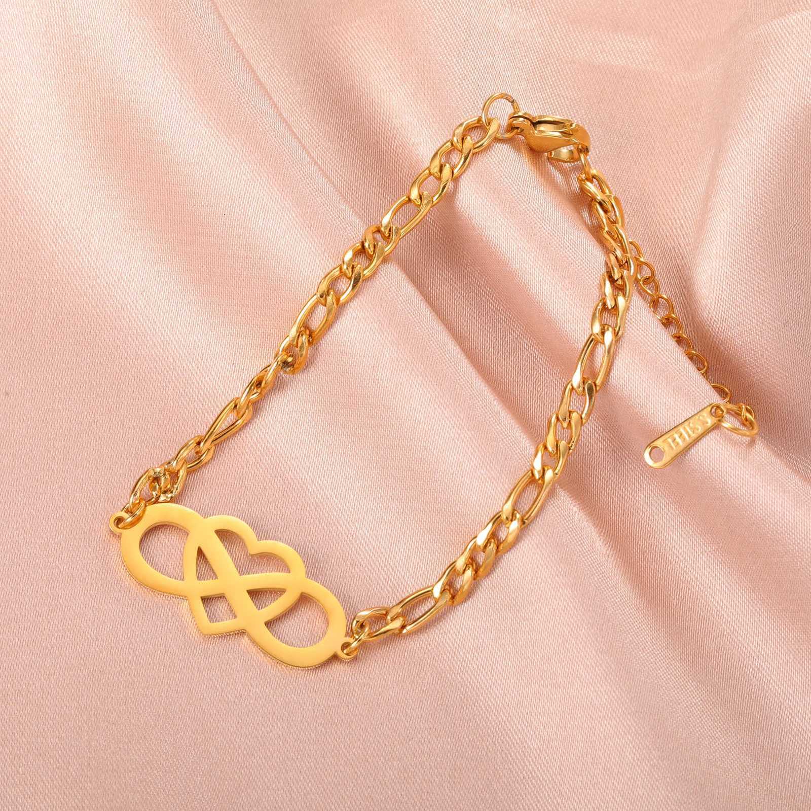 Kkjoy Stainless Steel Silver Color Infinity Anklet Endless Symbol Adjustable Feet Chain for Women Jewelry Gift For Girls Y250805