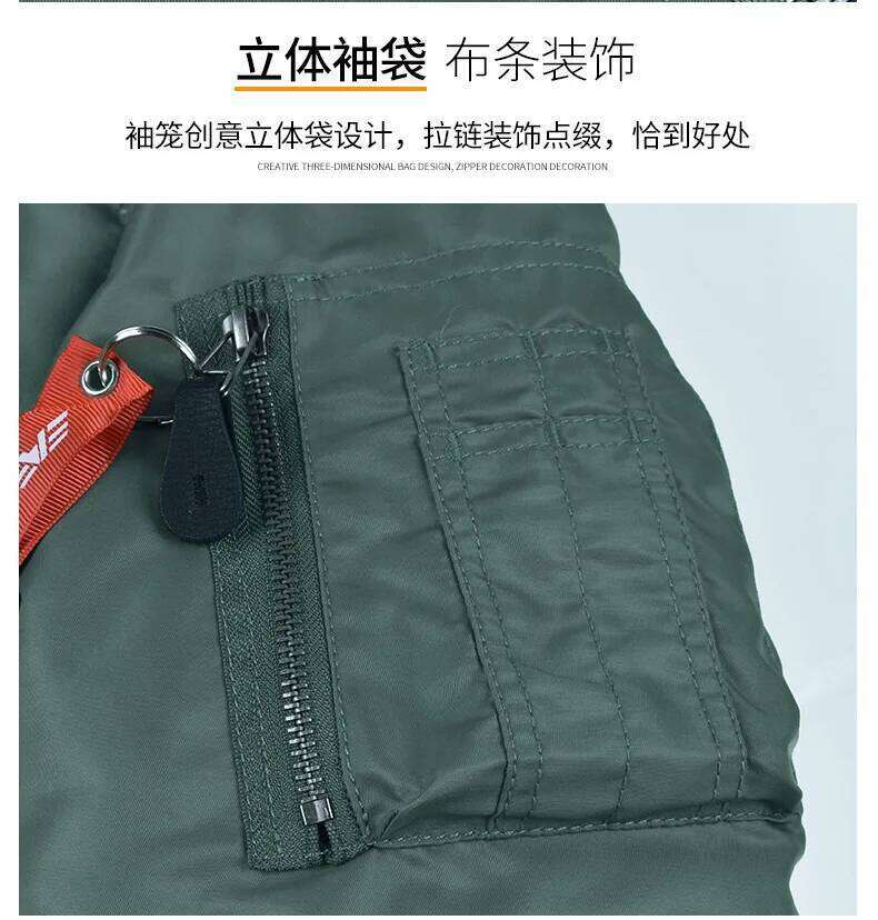 Designer Clothing 2025 Men's Winter Warm Flight Bomber Parkas With Fur Collar Cotton Padded Thick Thermal Overcoat Pilot Jacket