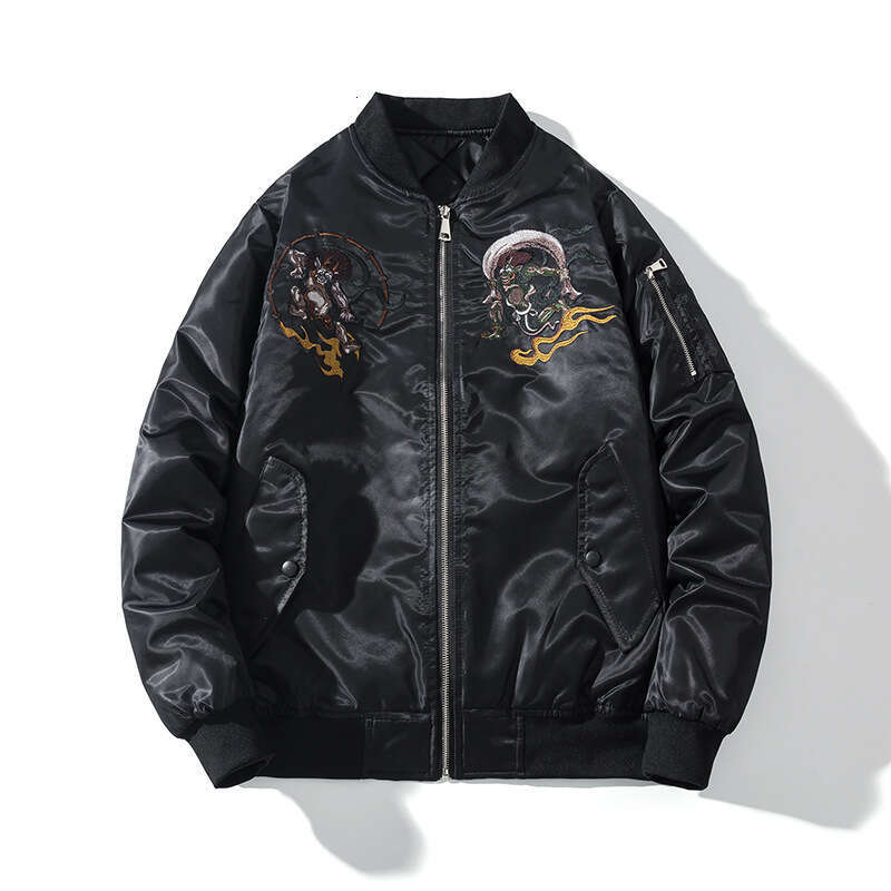 Purchase By Size Chart Autumn Thin Men's Embroidered Trendy Loose Baseball Handsome Couple Thick Cotton Jacket