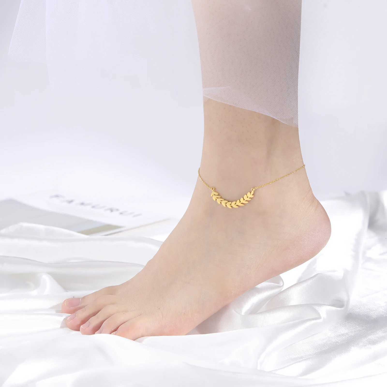 Amaxer Bohemian Style wheat Pendant Anklet for Women Girls Summer Beach Charm Foot Chain Jewelry Gift Y250805