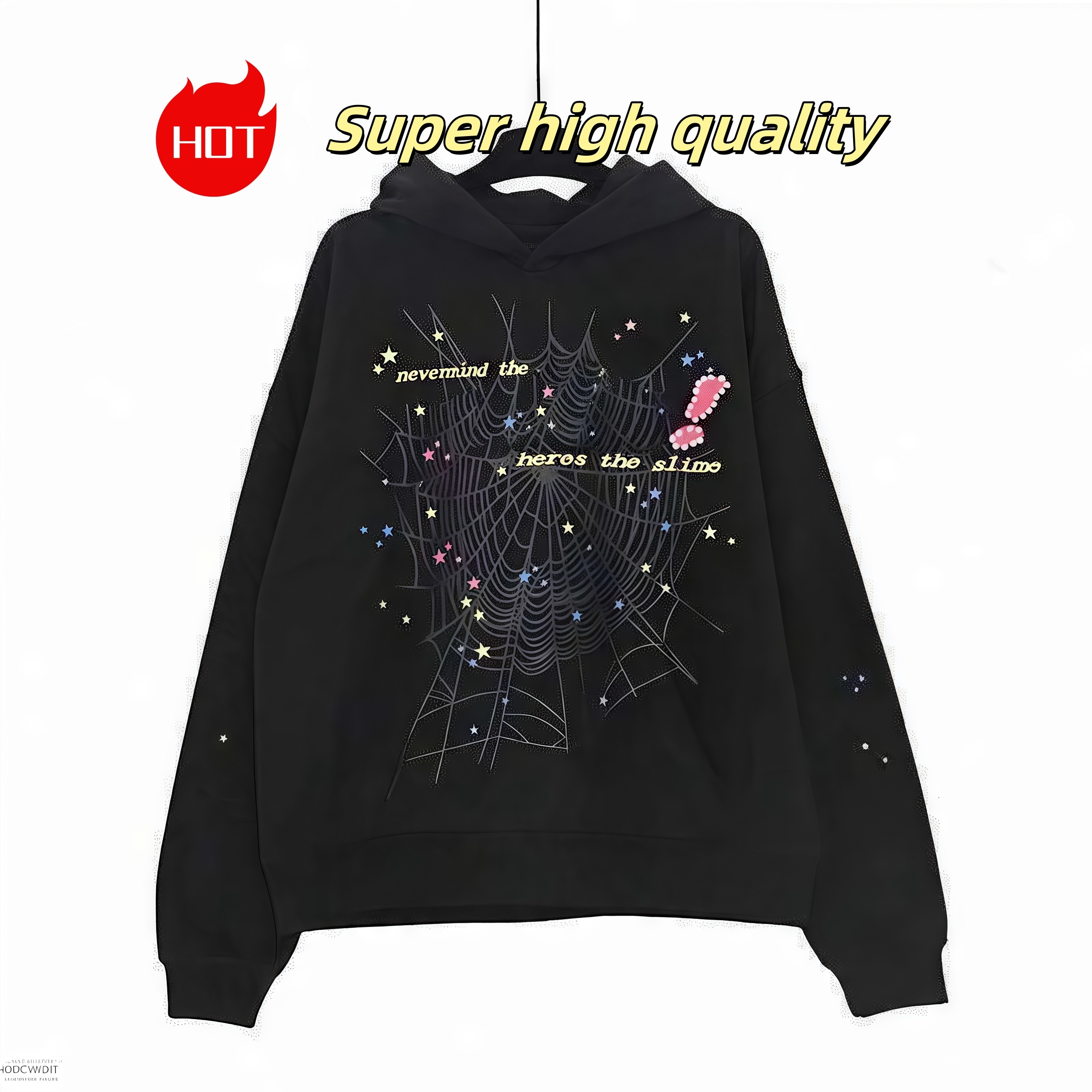 Spider Designer High Quality Cotton Fashion Spyder Patterned Fluffy Print Women's Fashionable Sweatpants Men's Hip Hop Rock Casual Hoodie 9D4