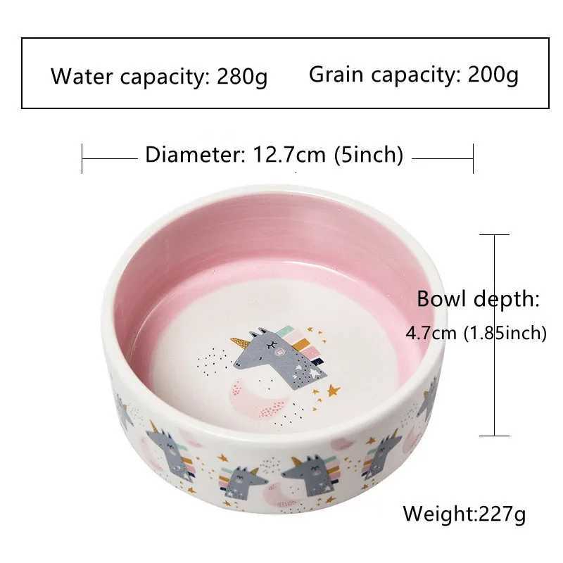 Cat Bowl Pet Feeder Supplies Are Simple Ceramic Printed Cats Eat and Drink in Bowls That Are Easy To Clean and Convenient To Eat Y250806
