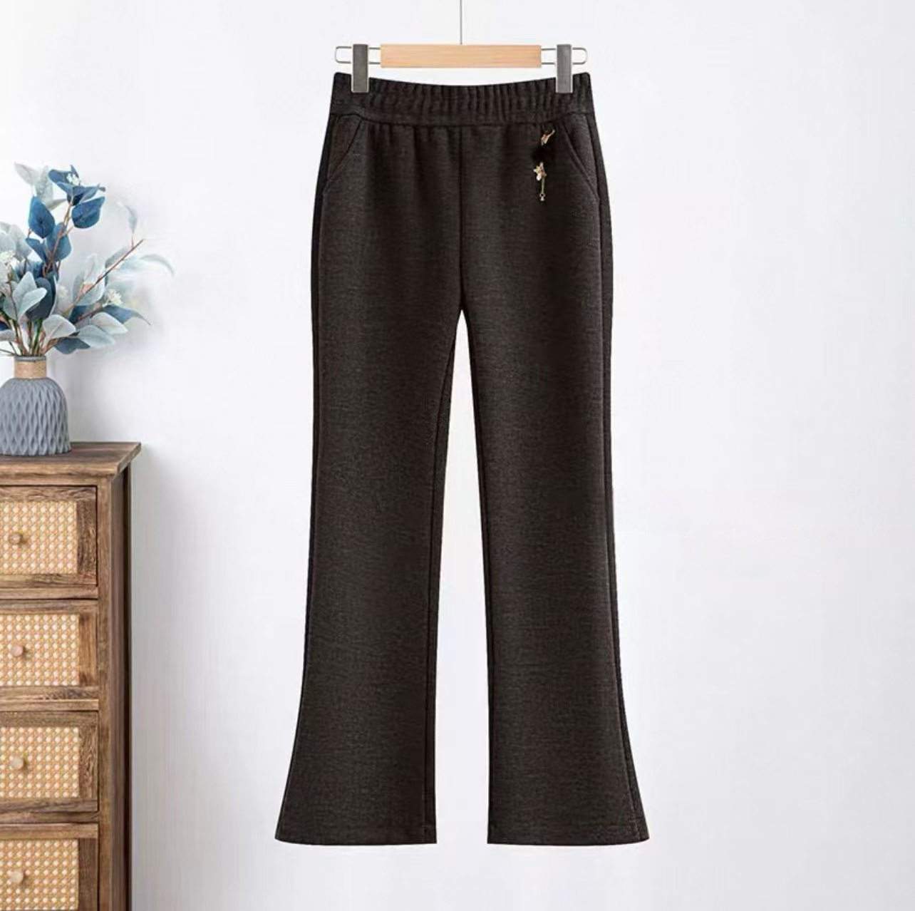 Xinyu Yi Autumn Collection Acetate Cashmere Fashionable Women's Pants Suitable for a Variety of Styles 25602