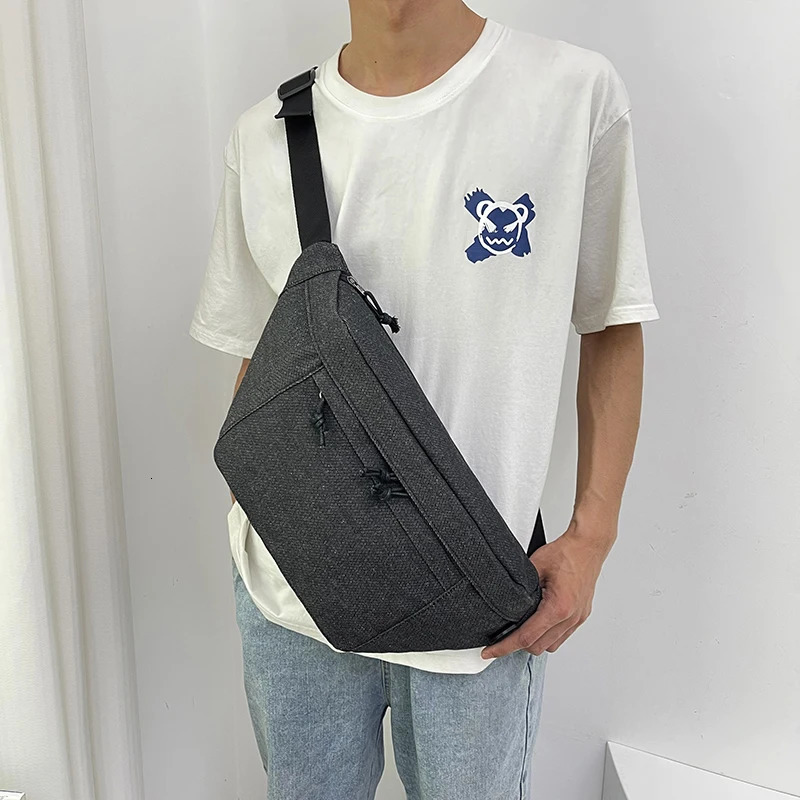 Women Chest Bags Street style Waist Bag Denim Shoulder Bag Unisex Large Capacity Fanny Packs Casual Crossbody Belt Bag 250805