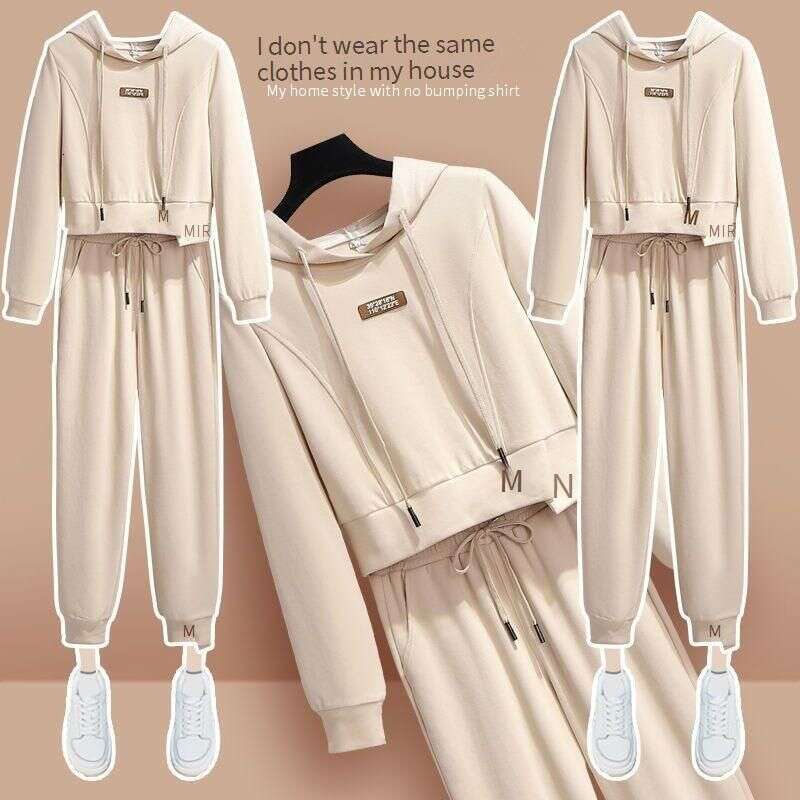 designer leisure Women's Clothing Casual Fashion Two Piece Sportswear Full Set Of Sweater Suit