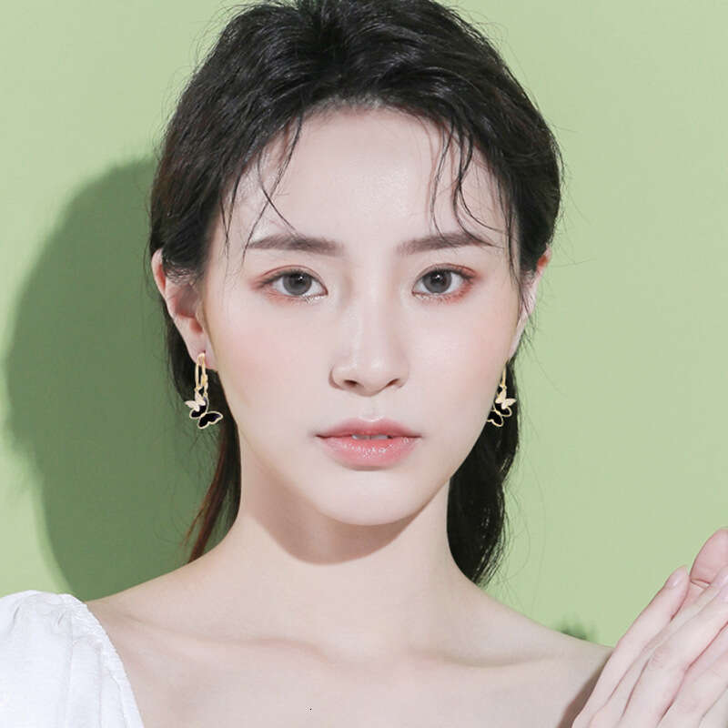 Earrings Designer Luxury jewelry for Women Butterfly Double Flying Earring copper plated with 18K gold silver Simple Fashion Festival vacation gifts