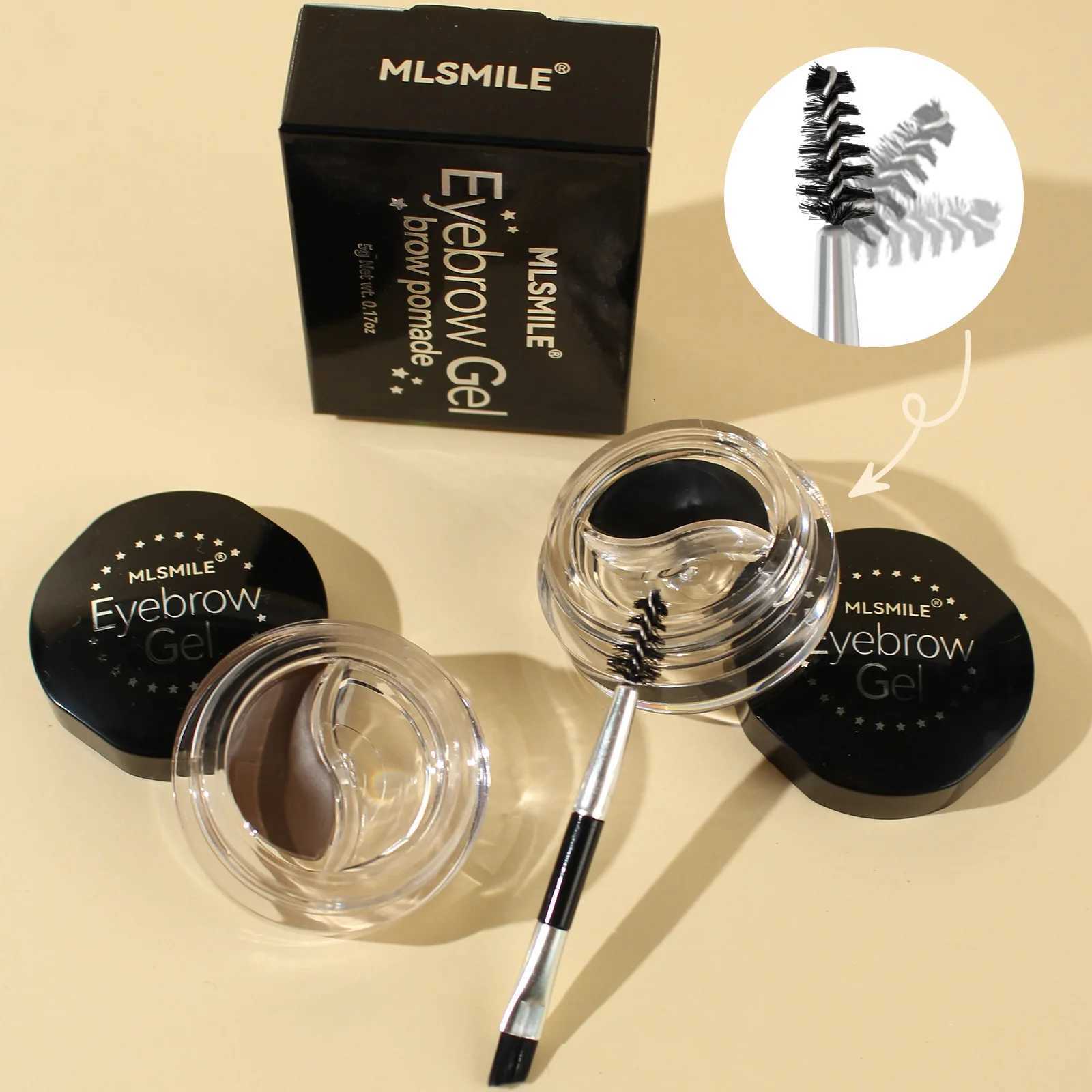 Dual Color Eyebrow Cream 2 in 1 Shaping Tinting Eyebrow Gel 15 Colors Waterproof Long-lasting Non-smudge Cos Makeup Brow Tattoo W250807