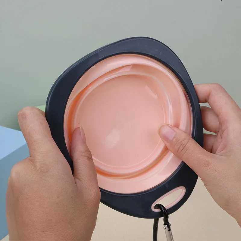 Foldable Dog Bowl 320ml Silicone Puppy Food Container Healthy Safety Pet Travel Drinking Bowl for Dogs Cat Feeder Dish Y250806