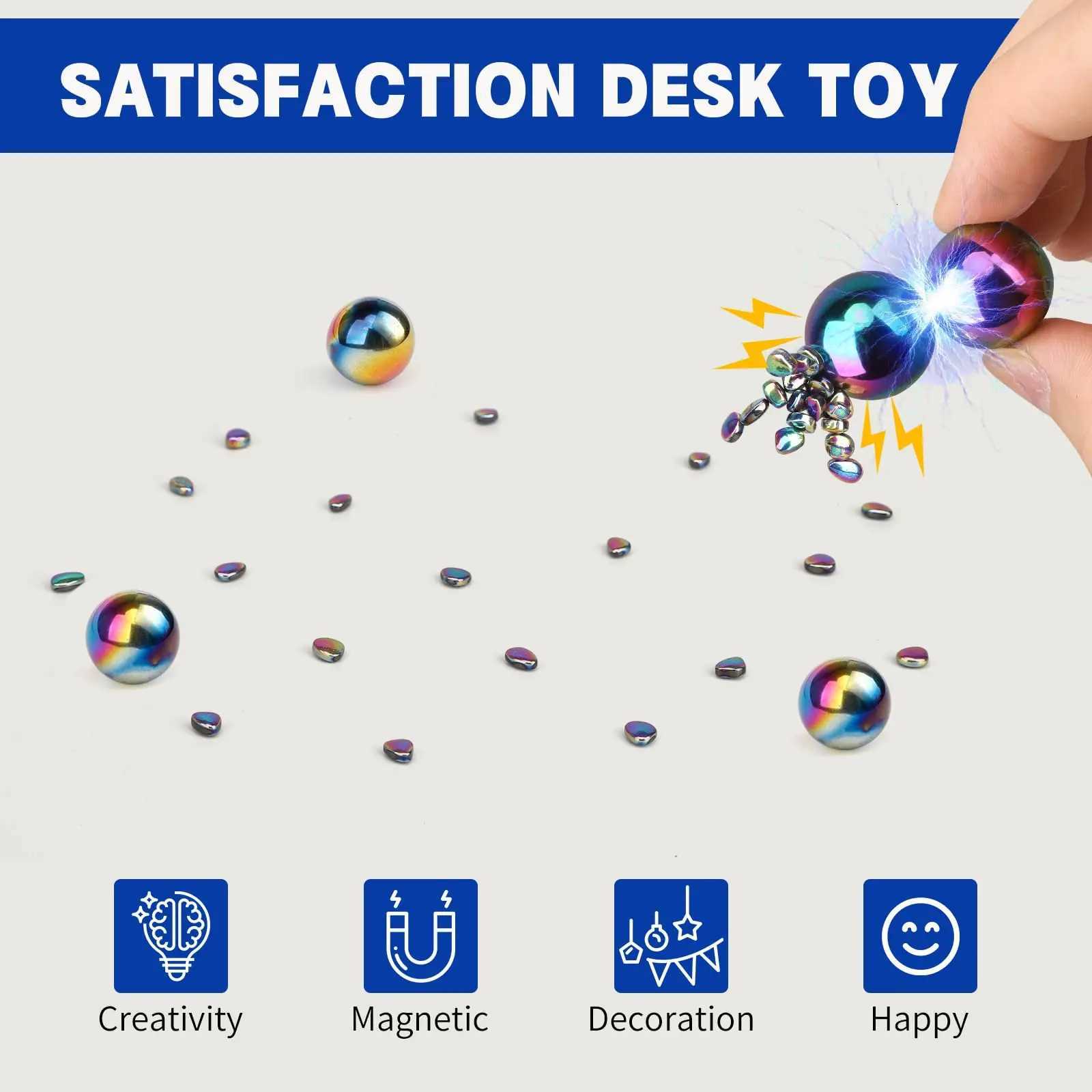 20pcs Magnetic Balls Anti-stress Fidget Toys Desk EDC Stress Relief Toys Sensory Game Antistress for ADHD Autism Adults Man Z250807