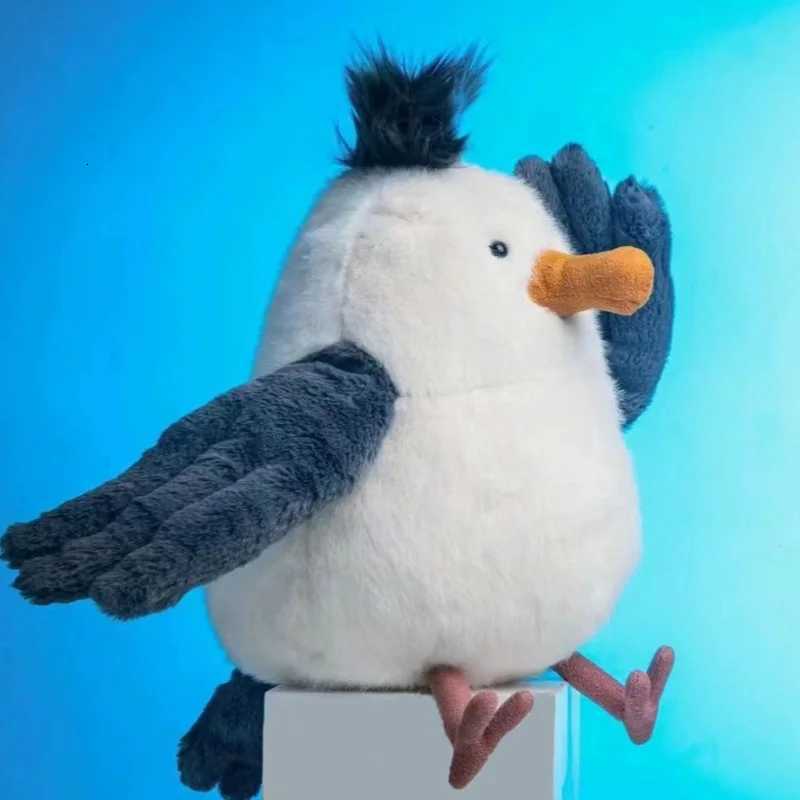 Funny Cute Chipper Seagull Soft Stuffed Animal Plush Toy Beach Stars Birthday Gift for Kids Home Decoration Journey Souvenirs XJ250807