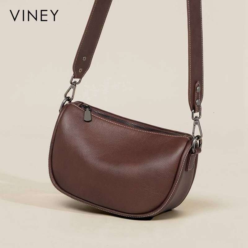 VINEY Women 2025 New Women's Messenger Pillow Genuine Leather Dumpling High-end Shoulder Bag