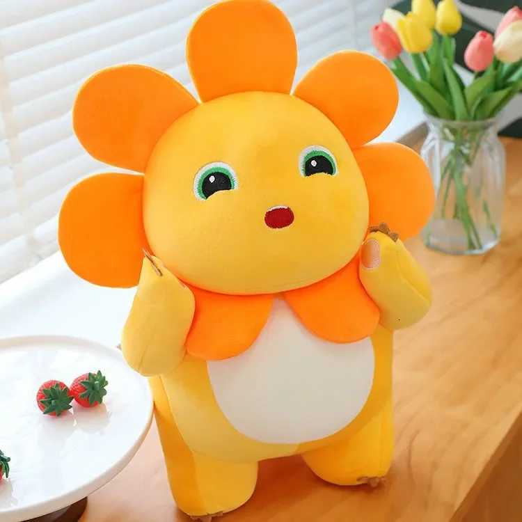 Kaii Sunflower Nailong Plush Toy Smile Dinosaur Silly Cute Stuffed Anime Sofa Pillow Room Decor for Kids Birthday Gift XJ250807